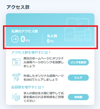 採用ホームページのアクセス数を確認する Engageサポートセンター